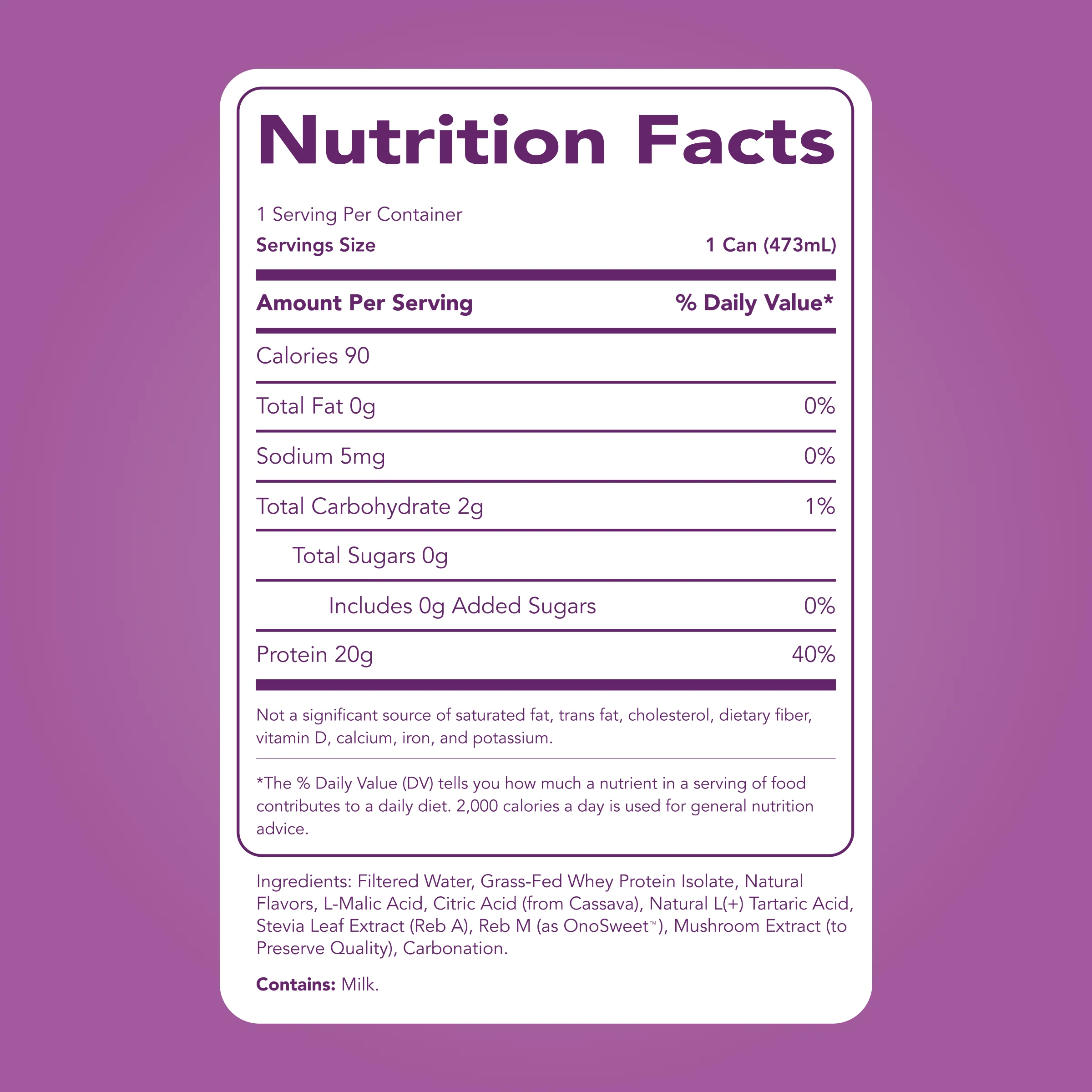 Clear Protein Soda: Classic Grape (16 oz | 12 Pack) - Image 5