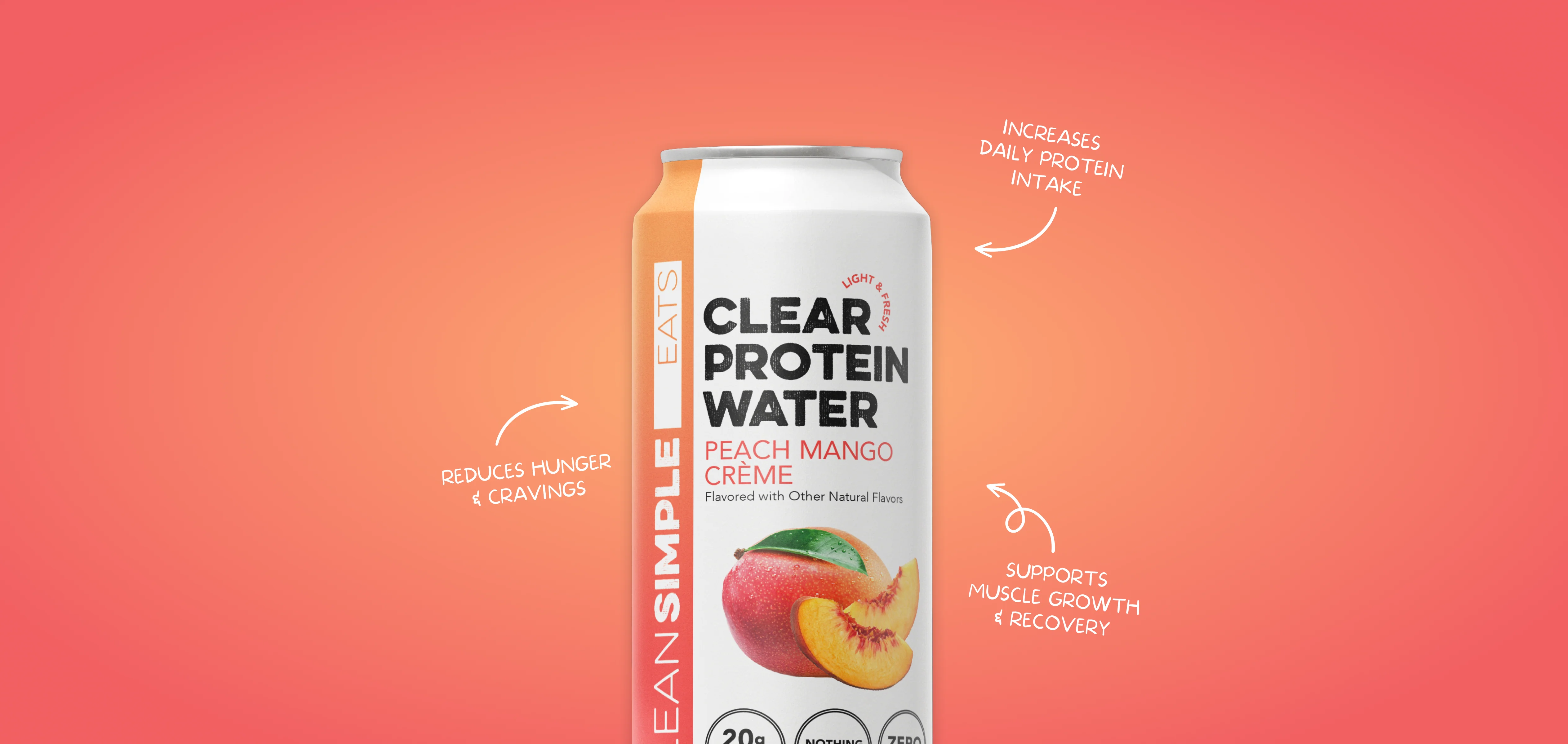 Clear Protein Water: Peach Mango Creme (12 Pack) - Image 6