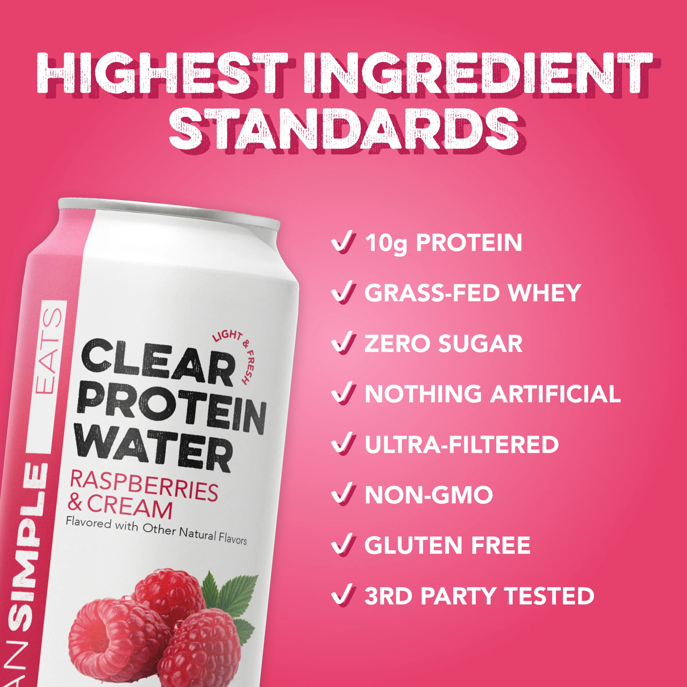 Clear Protein Water: Raspberries & Cream (12 Pack) - Image 3