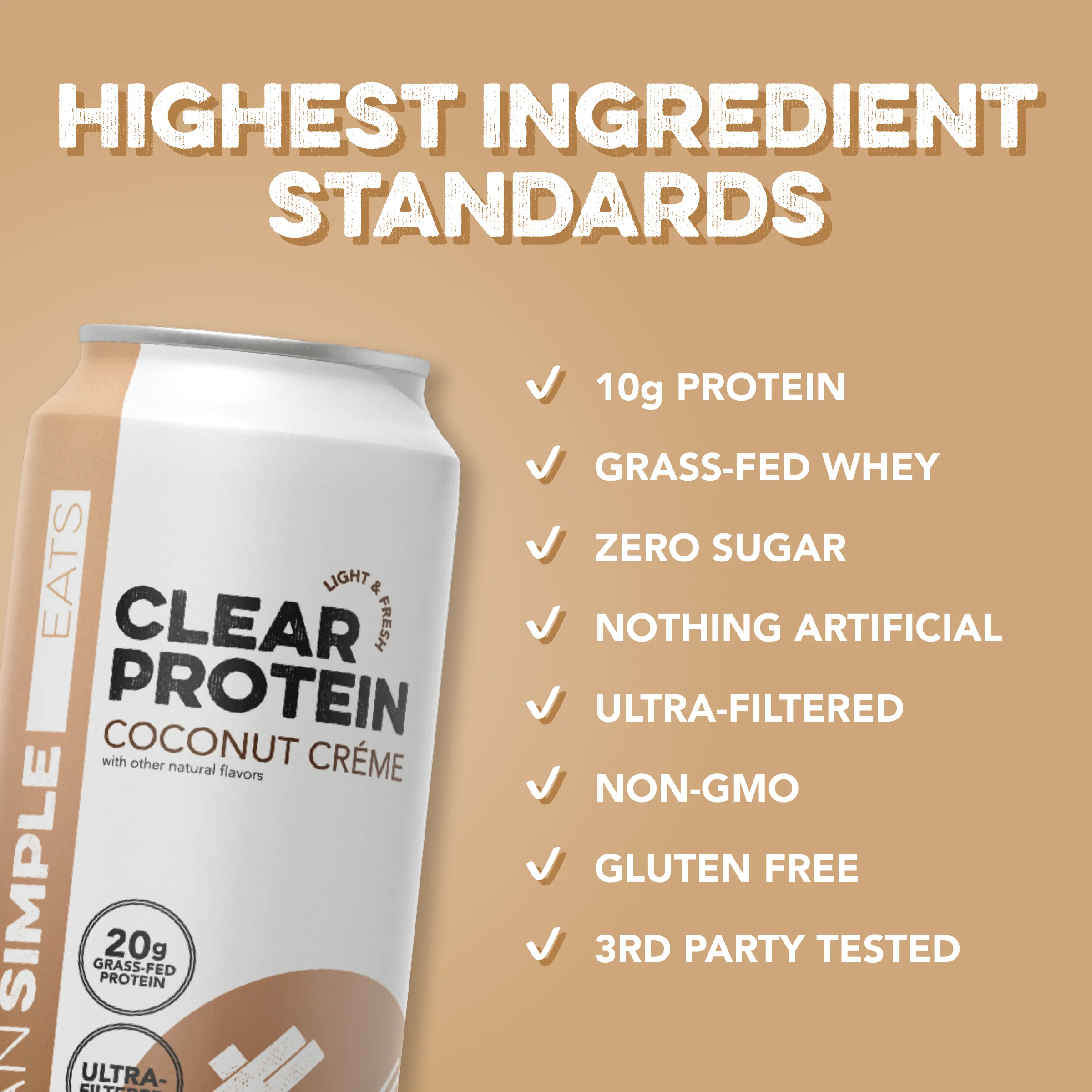 Clear Protein Water: Coconut Créme (12 Pack) - Image 3
