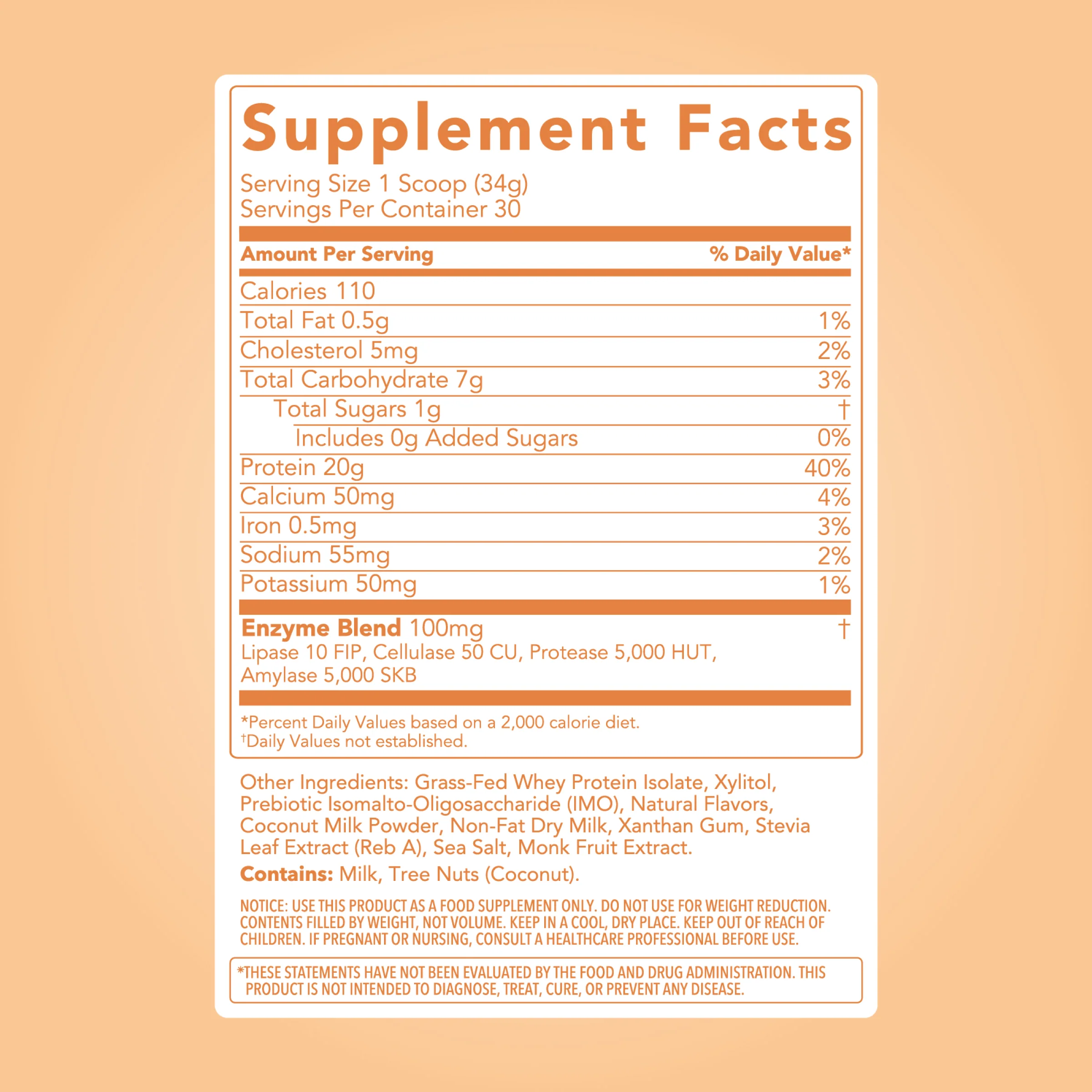 Protein Powder: Coconut Cream (30 Serving Bag) - Image 5