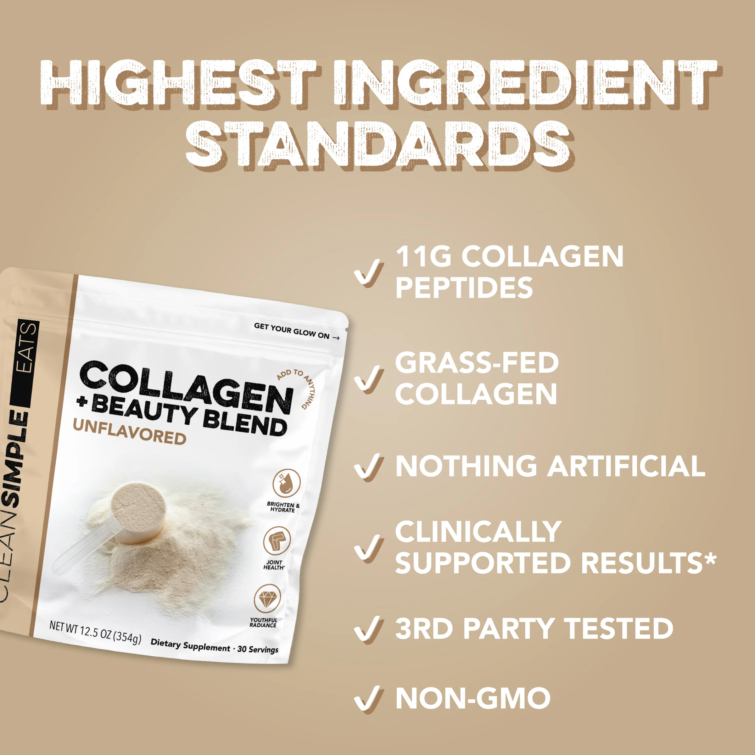 Collagen + Beauty Blend: Unflavored (30 Servings) - Image 3