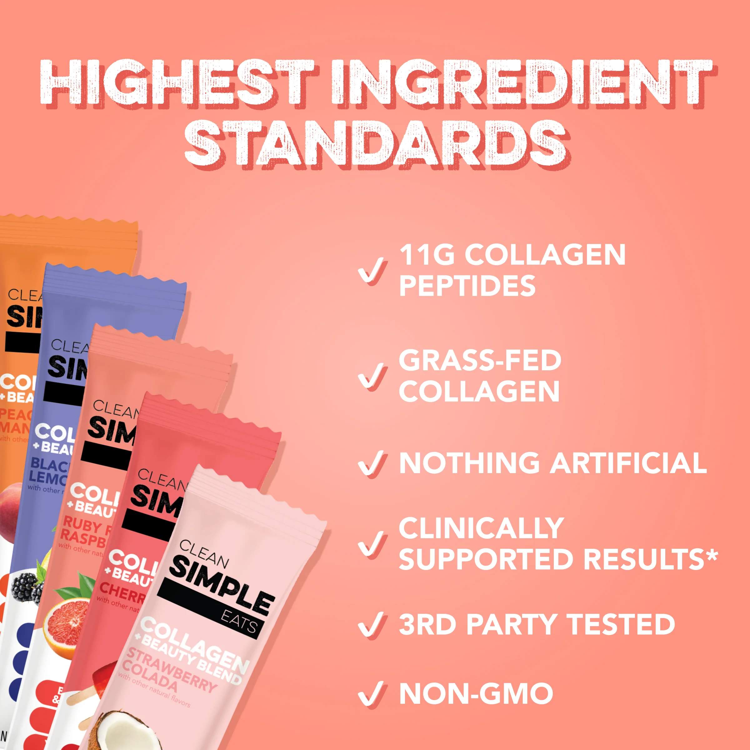 Collagen + Beauty Blend: Variety Pack (10 Single Serving Stick Pack) - Image 3