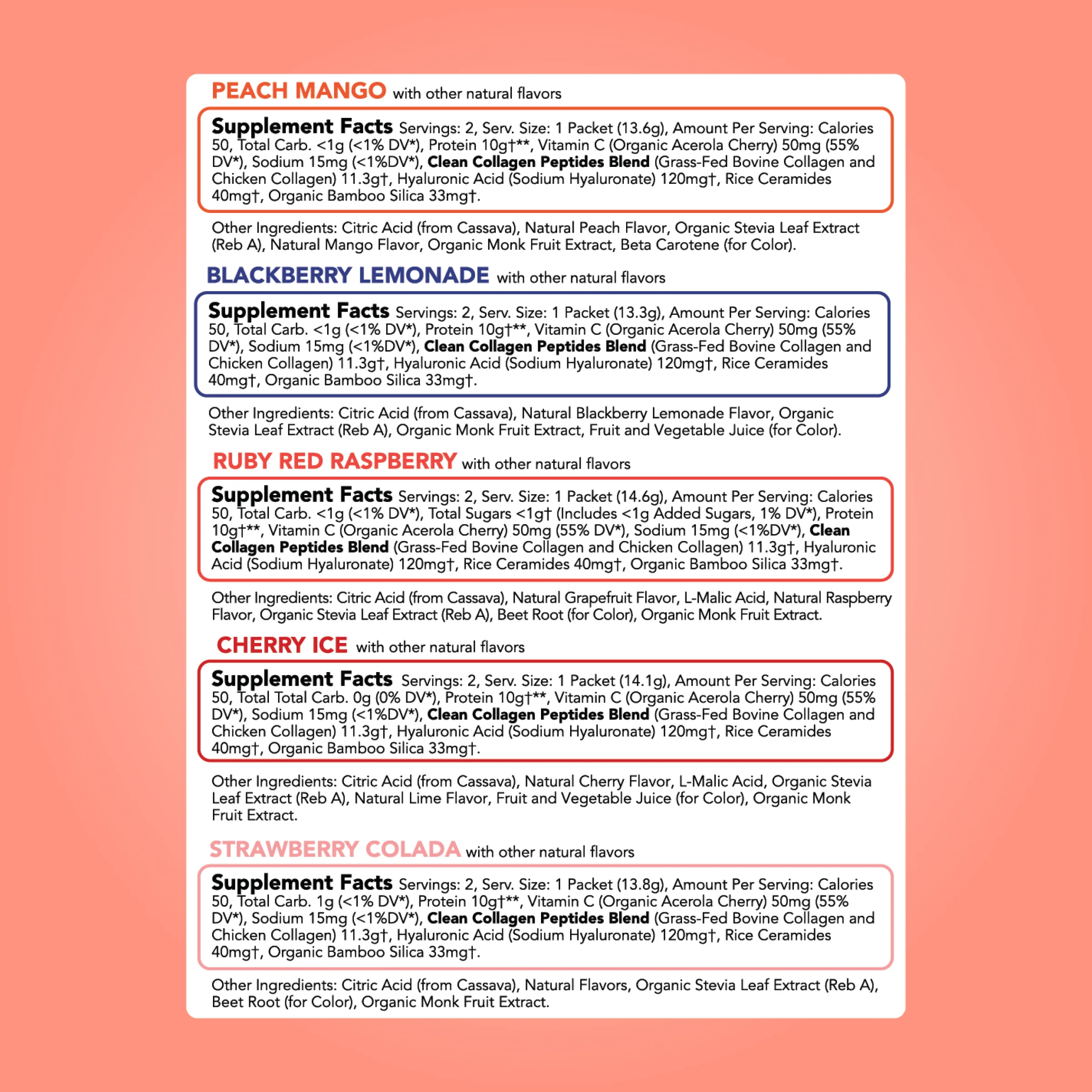 Collagen + Beauty Blend: Variety Pack (10 Single Serving Stick Pack) - Image 5