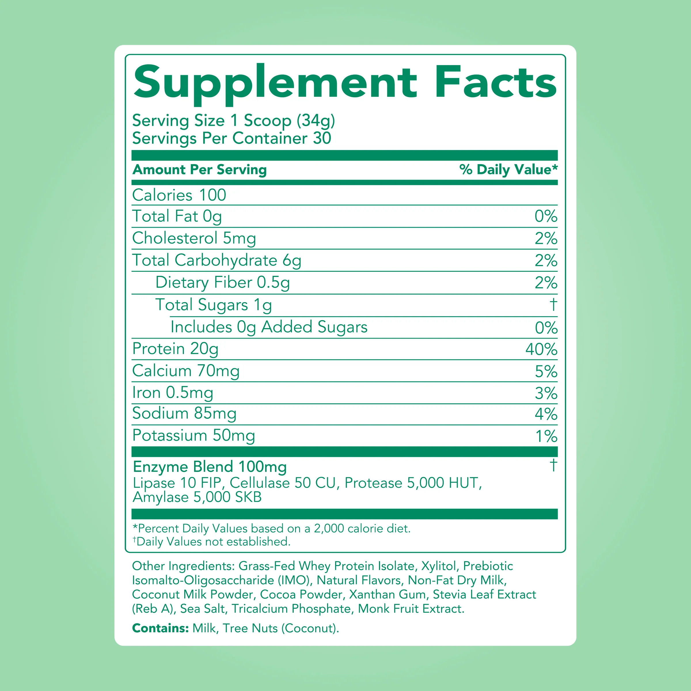 Protein Powder: Mint Chocolate Cookie (30 Serving Bag) - Image 5