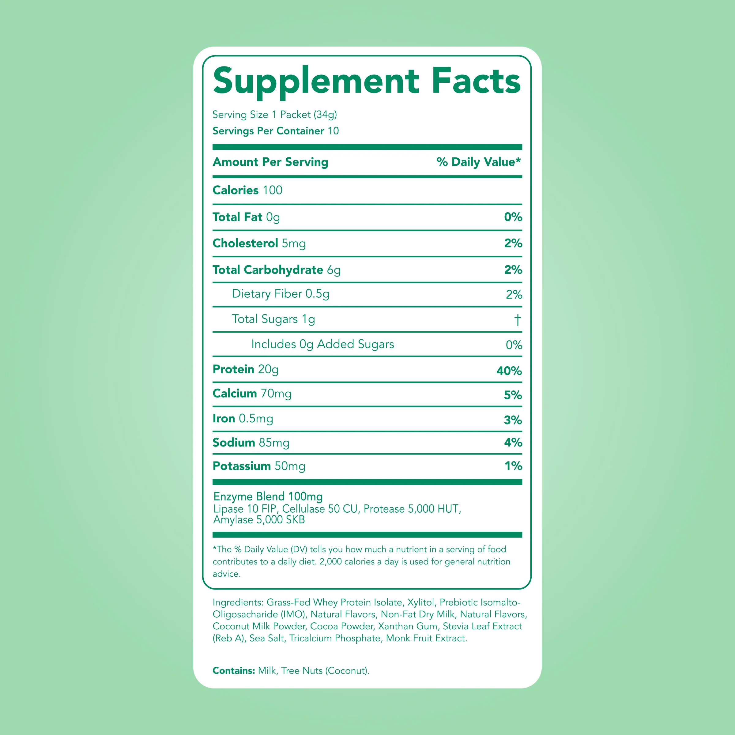 Protein Powder: Mint Chocolate Cookie (10 Single Serving Stick Packs) - Image 5