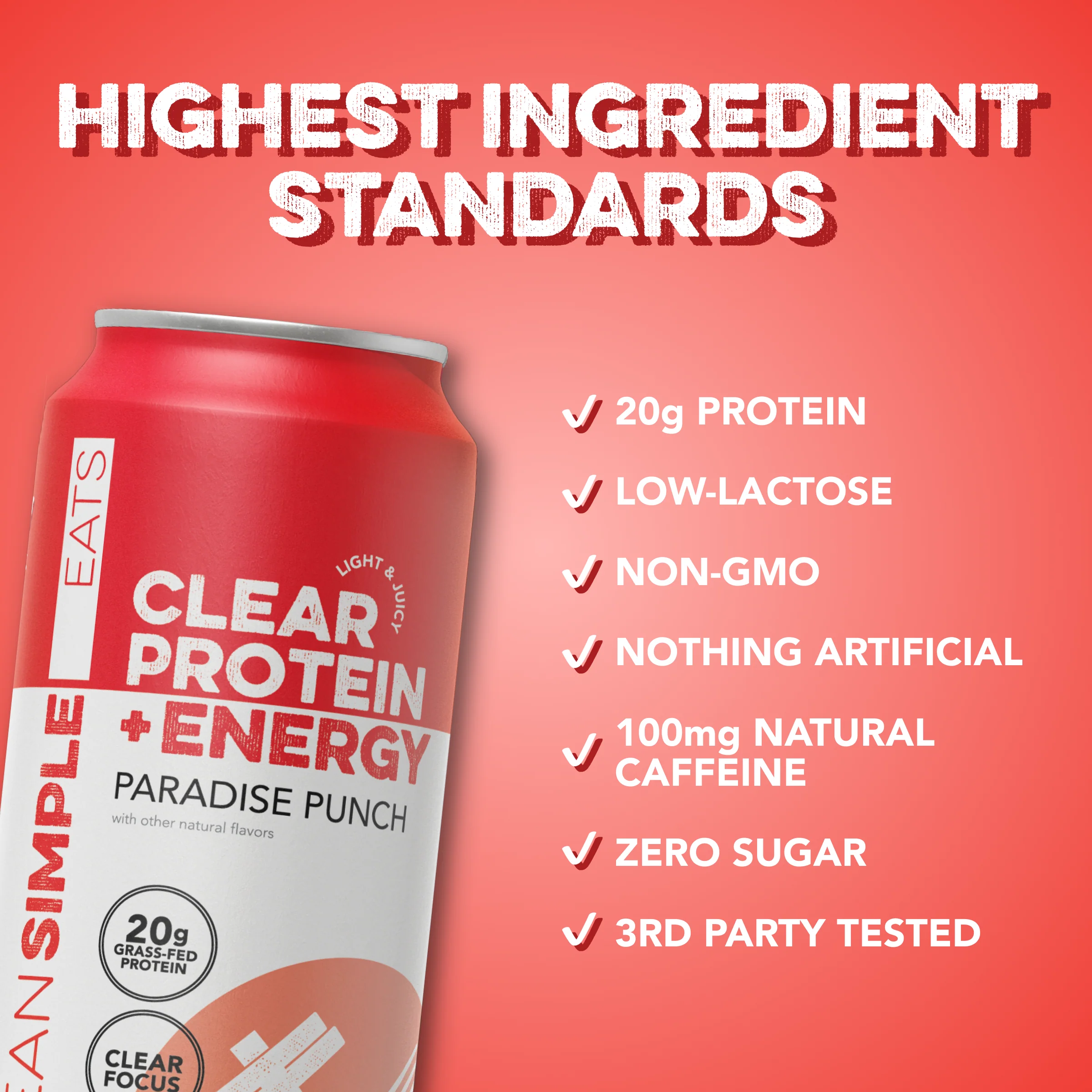 Clear Protein + Energy: Paradise Punch (12 Pack) - Image 3