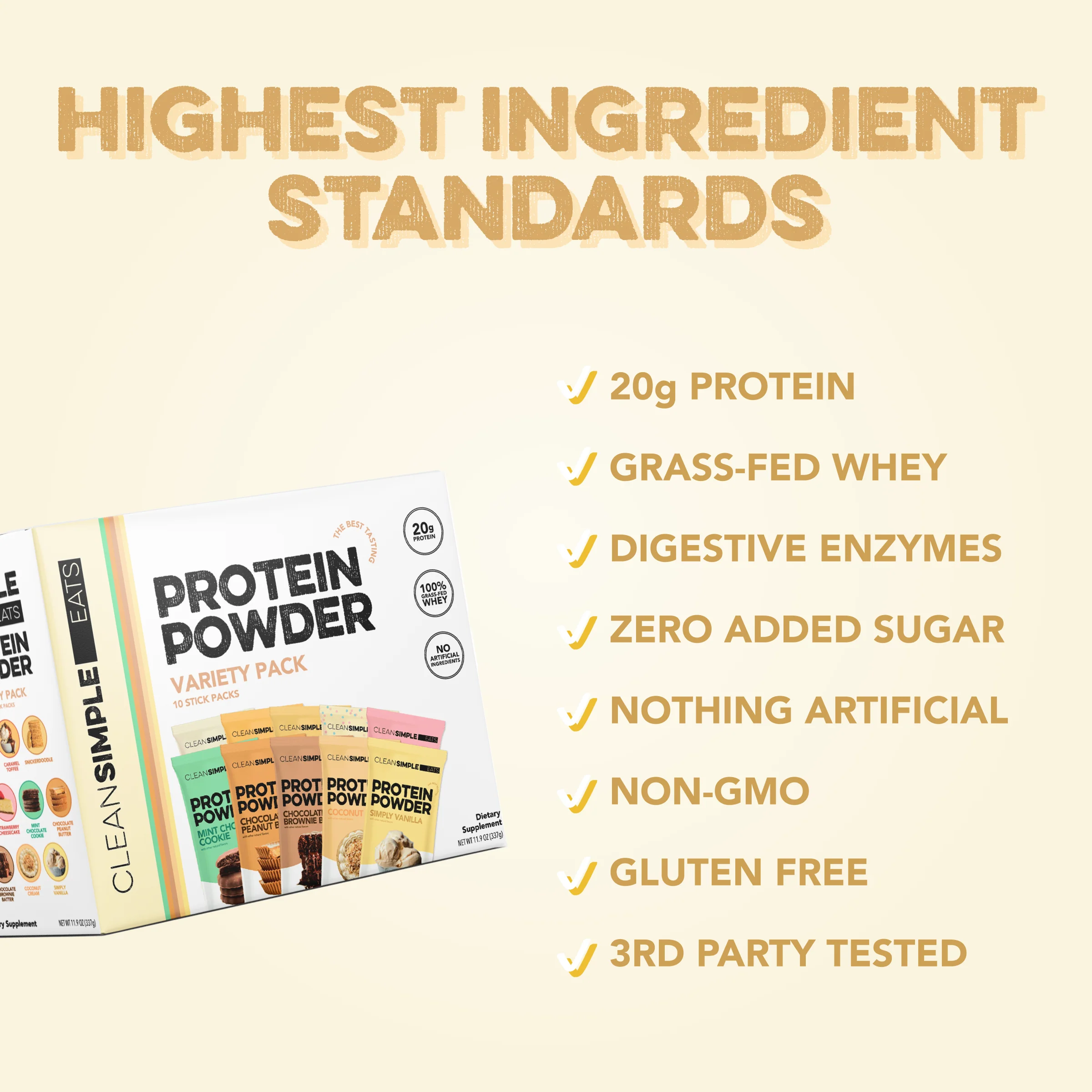 10-Flavor Variety Pack (10 Single Serving Stick Packs) - Image 3