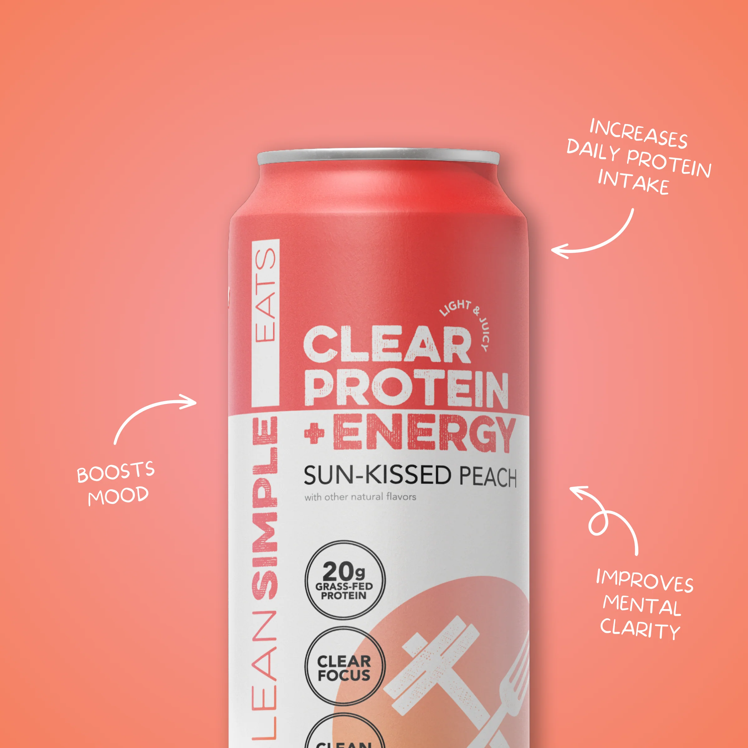 Clear Protein + Energy: Sun-Kissed Peach (12 Pack) - Image 5